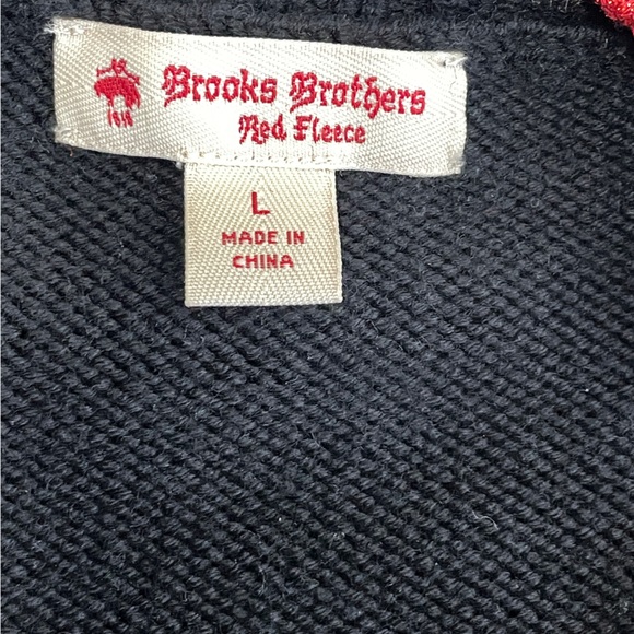 Brooks Brothers Red Fleece Vintage Textured Wool Pullover Sweater Size Large - Picture 5 of 6